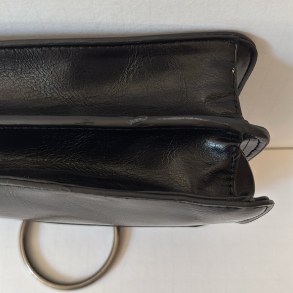 Joy Susan Bag Black Aria Ring Wrist Clutch Crossbody Vegan Leather - Picture 8 of 8